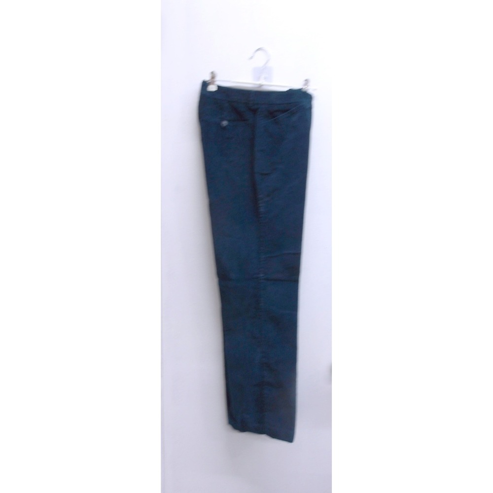 NEW YORK & CO Women's Teal Corduroy Pants Size 4 Straight Leg Casual / #1296